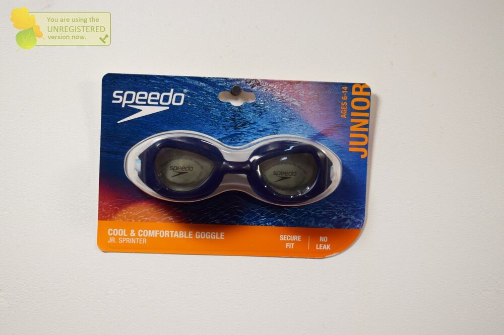 Speedo Junior Sprinter Swimming Goggles Navy/Gray Ages 6-14